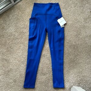 Beyond Yoga “PowerBeyond” Leggings in Maroon Blue, Full Length, Size S